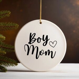 Custom Boy Mom Ornament
